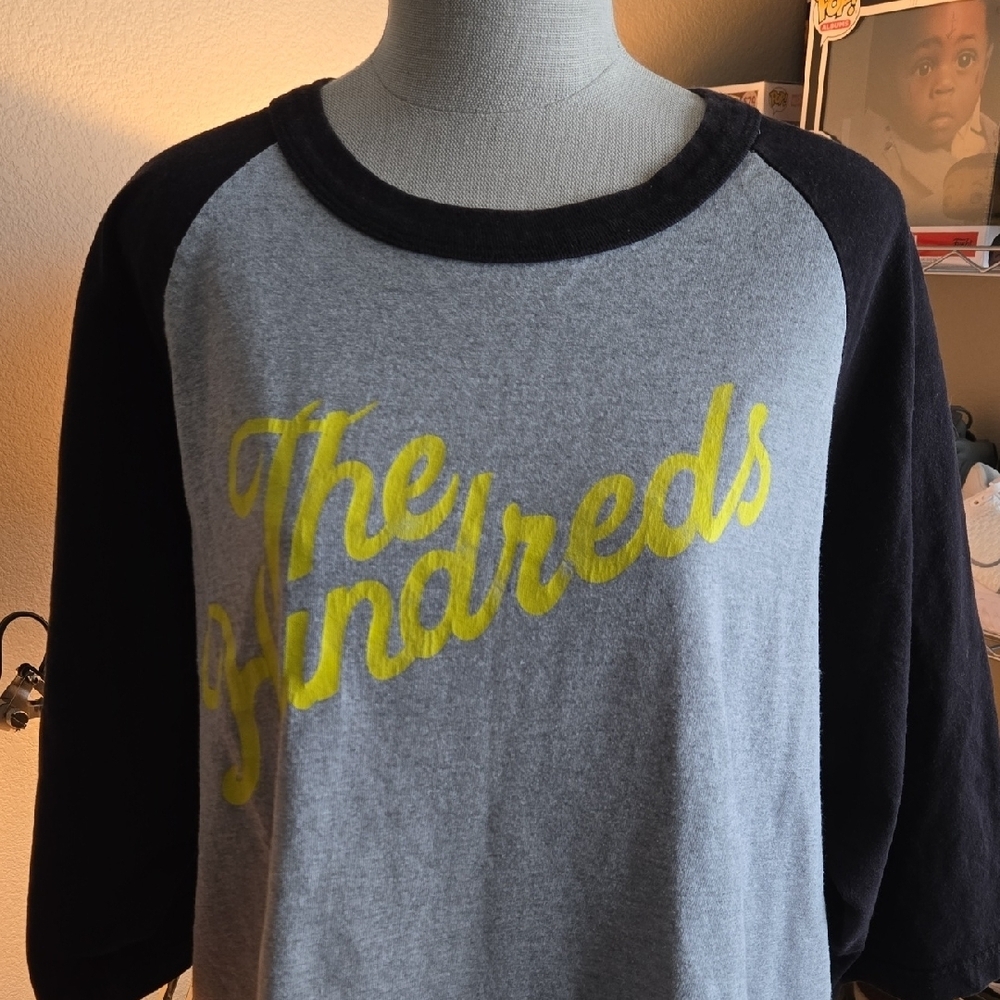The Hundreds Gray and Black Tee‎ with Yellow Script